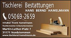 Frank Hamelmann
Bestattungsinstitut in Nordstemmen