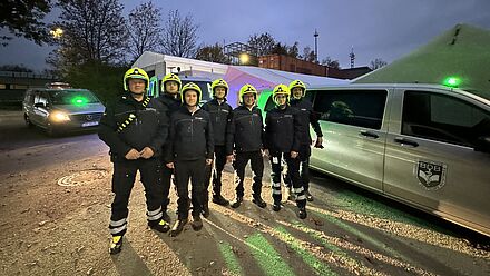 Bestatterinnen und Bestatter im Einsatz – das BDB-Notfall-Team unterstützt die EU-Katastrophenschutzübung © Bundesverband Deutscher Bestatter e. V.