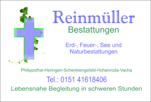 Bestattungsinstitut Reinmüller Inhaber Ralf Weber