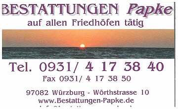 Papke Bestattungen
Inh. Norbert Papke in Würzburg