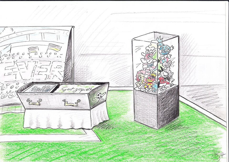 Ausstellung Abpfiff Illustration