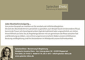 SpieckerDietz Bestattung und Begleitung Inh. Annette Dietz
