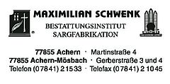 Acherner Bestattungsinstitut
Maximilian Schwenk in Achern