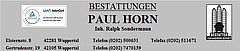 Paul HornBestattungen e. K.Inh. Ralph Sondermann in Wuppertal